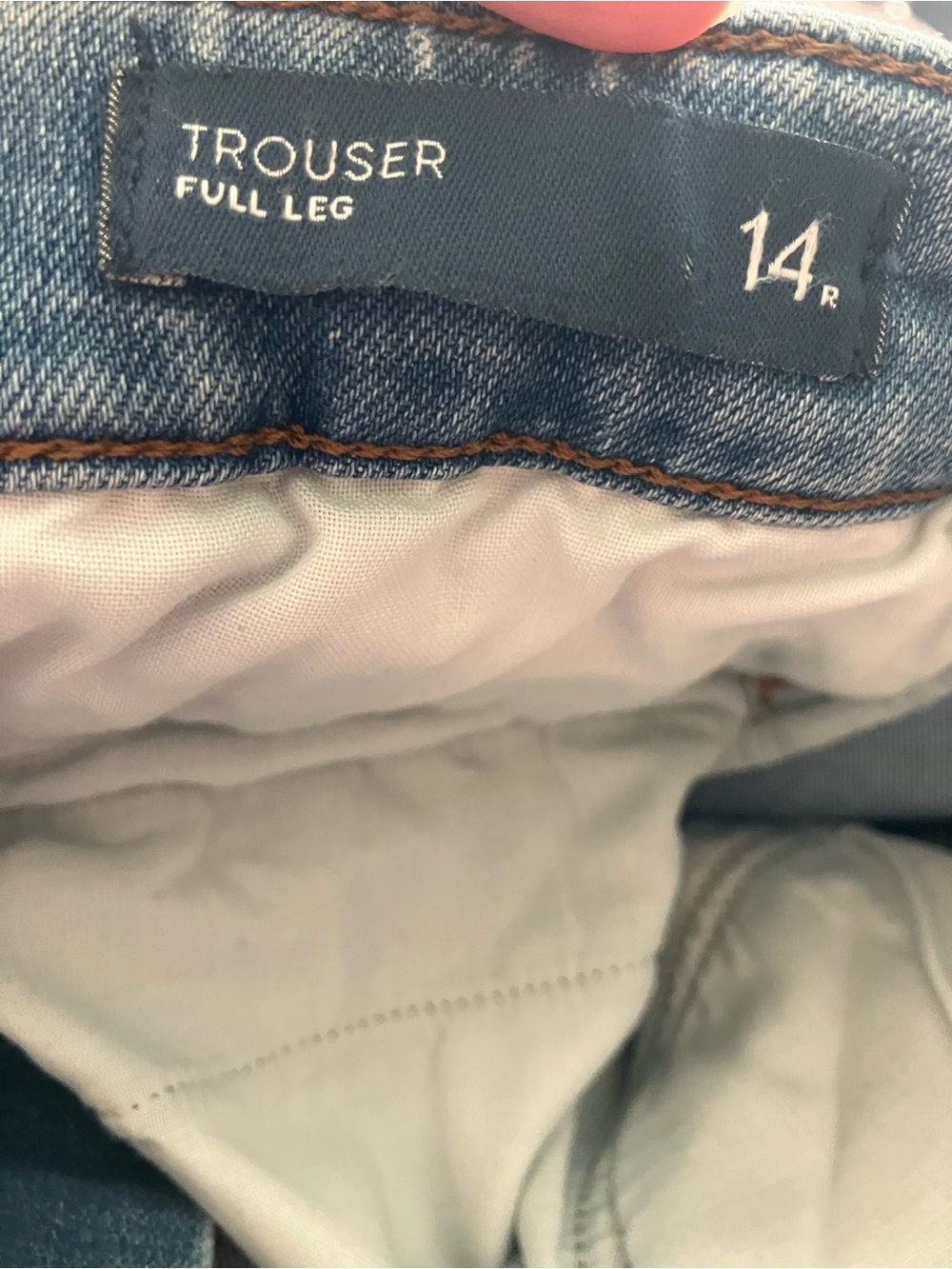 J. Jill Denim Trouser Full Leg Jeans Light Medium Wash High Rise Size 14R - Picture 3 of 8